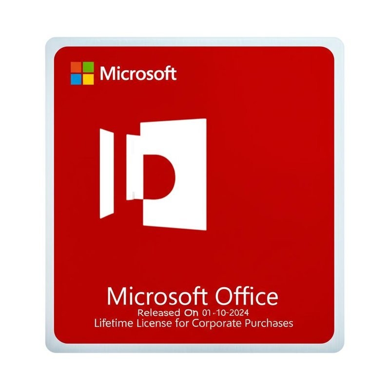 Scheda fisica Microsoft Office 2024 rilasciata il 01-10-2024 Licenza a vita per acquisti aziendali