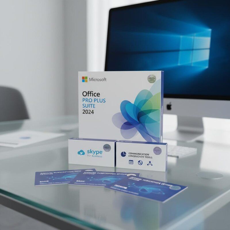 Strumenti di collaborazione Skype for Business Suite Microsoft Office Pro Plus 2024 Opzioni di abbonamento annuale Strumenti di comunicazione e produttività