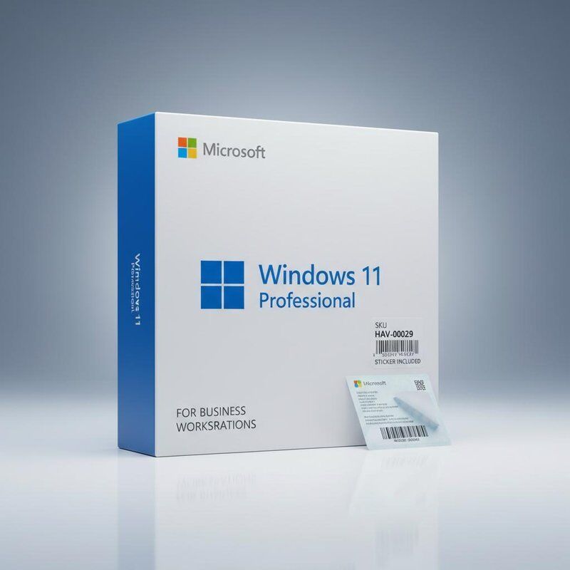 Display 800x600 Microsoft Windows 11 Professional Sku HAV-00029 Adesivo Soluzione software inclusa per postazioni di lavoro aziendali
